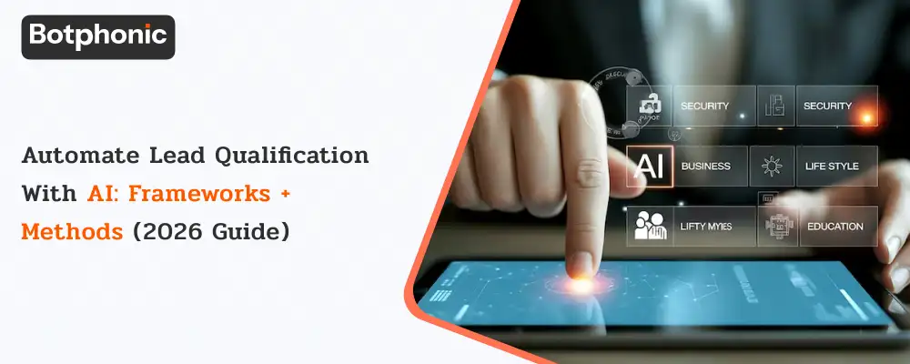 Banner titled “AI Lead Qualification Playbook: From Raw Leads to Revenue (2026)” highlighting how AI transforms unqualified leads into revenue through structured qualification and automation.