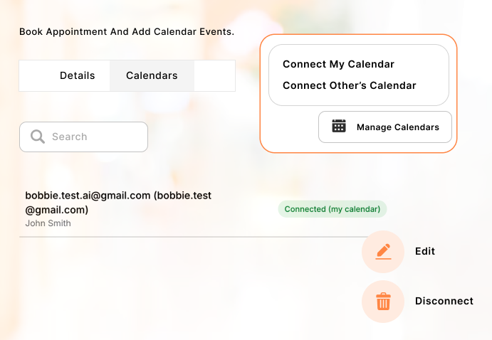Books Appointment In Calendar