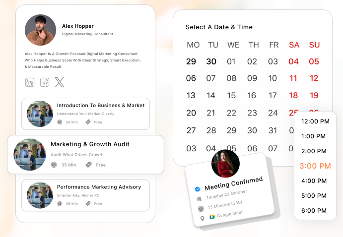 Confirms Preferred Time Slot