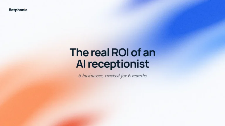 What’s the Real ROI of an AI Receptionist? We Tracked 6 Businesses for 6 Months