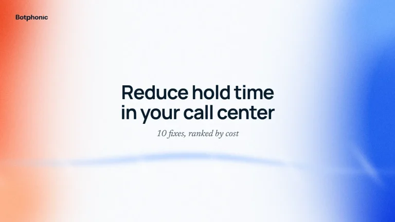 How to Reduce Hold Time in a Call Center: 10 Fixes Ranked by Cost